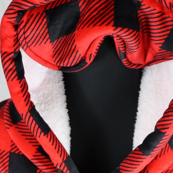 Big Blanket Co. Hideout Hoodie in Red and Black BuffaloPlaid Size Oversized M - Picture 5 of 5